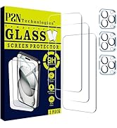 P2N Technologies Tempered Glass Screen Protector for Phone, 9H Hardness, 3 Pack (clear, iPhone 16...