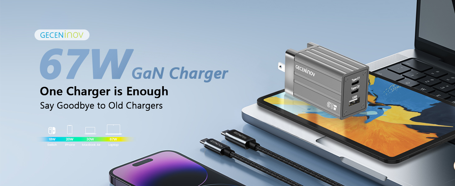 67W laptop charger adapter