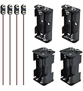 DALQUIS AA Battery Holder Kit, 4 Cell 6V AA Battery Holder and 2 Cell 3V AA Battery Holder with 9...