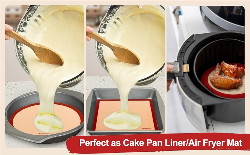 Silicone round cake pizza baking mat