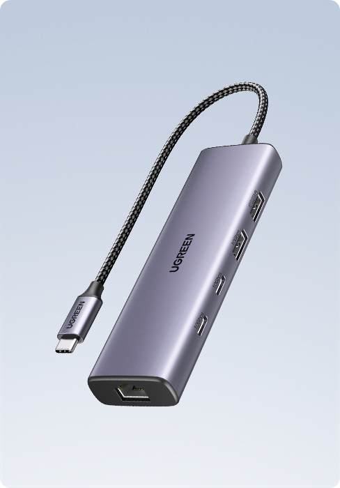 UGREEN USB C to Ethernet Adapter, 5 in 1 USB C Hub Ethernet