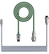ZIYOU LANG C01 Custom Coiled USB C to A Cable with Detachable Double Sleeved Spiral Cable Extenda...