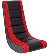 The Crew Furniture 51206 Classic Video Rocker Black/Red Mesh Racing Stripe