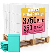 Fuxury Bubble Mailers 10.5x16" Teal Padded Envelopes 3750 Pack Bulk Strong Adhesion Full Pallet o...