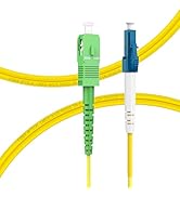 FLYPROFiber 1M/3ft OS2 LC/UPC to SC/APC Fiber Patch Cable, Single Mode Fiber Optic Cable, Simplex...