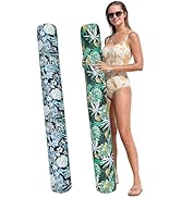 2 Pack Inflatable Pool Noodle Floats, 54'' Large Swimming Pool Noodles for Floating, Fabric Cover...