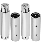 BENACES XLR Male and XLR Female (2 Pairs) Stereo Adapters, Dual Channel Balanced XLR Male to Male...