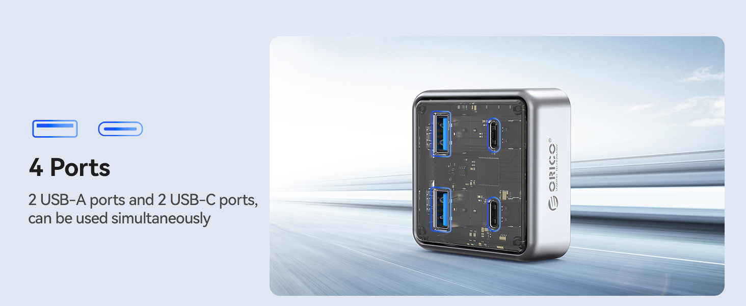 4-Port Alloy USB Splitter