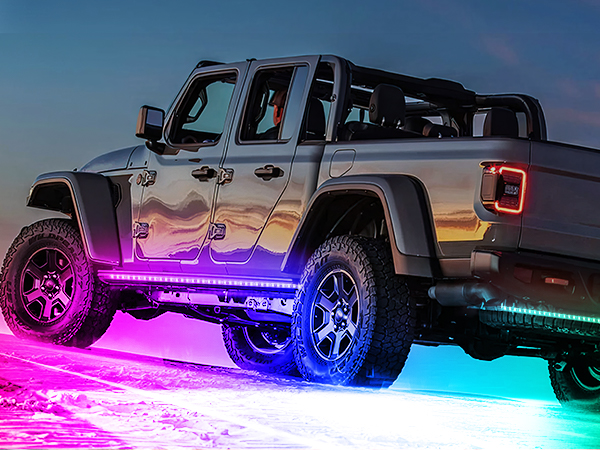 4Pcs Aluminum Underglow Neon Accent Strip Lights 396 LEDs Dream Color