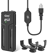 hygger Aquarium Heater,75W/150W/300W Submersible Fish Tank Water Heater Double Quartz Explosion-P...
