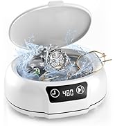 KUNPHY Jewelry Cleaner, 700ml(24.5 Oz) 48KHz Ultrasonic Jewelry Cleaner with 3 Digital Timers, Ul...