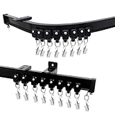 Cbsroro Flexible Ceiling Curtain Track, Bendable Room Divider Curtain Tracks with Clips for Ceili...