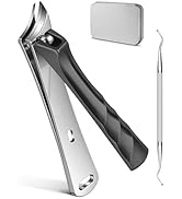Ingrown Toenail Clippers, Edgy Nail Clippers for Thick Nails, Professional Slanted Curved Blade A...