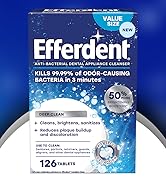 Efferdent Deep Clean, Retainer Cleaning Tablets, Denture Cleanser Tablets for Dental Appliances, ...