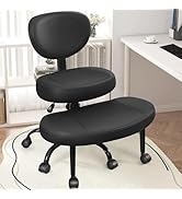 Primy Criss Cross Office Chair - ADHD Cross Legged Chair with Wheels - Adjustable Height Ergonomi...