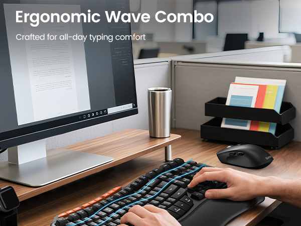 Ergonomic keyboard and mouse