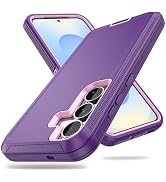 ACAGET for Samsung Galaxy S25 Plus Case with Port Anti Dust Plug Heavy Duty Rugged Matte Protecti...