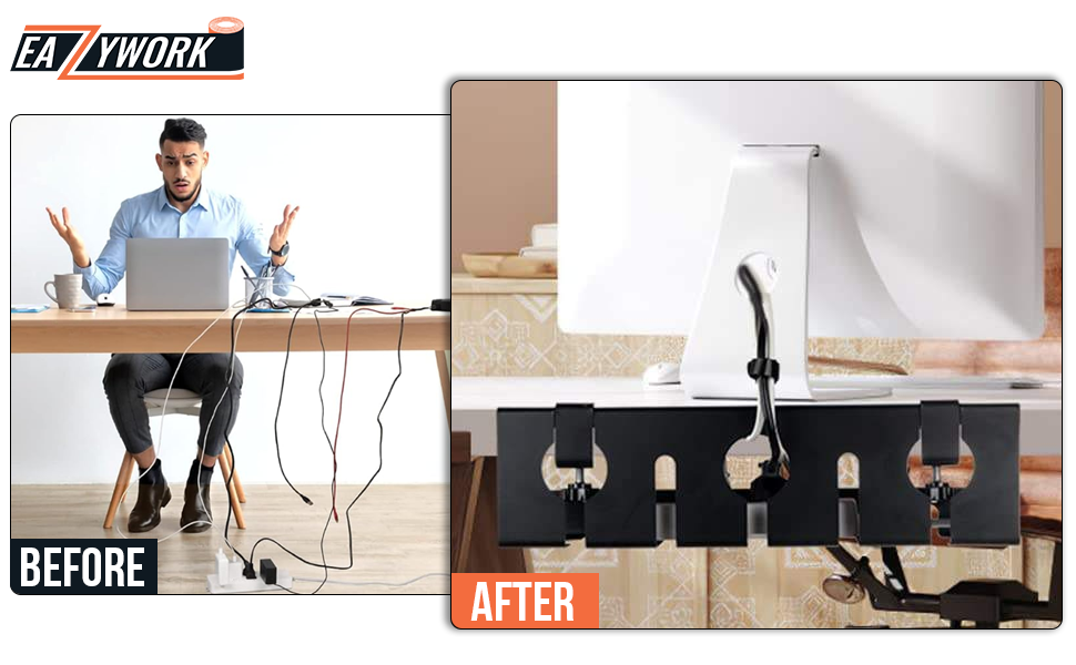 Cable Management Box 2 Pack Cable Organizer Box Cable Manager Cord Tray Wire Storage Desk Brick