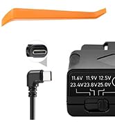 OBD2 to USB C Power Cable for Dash Cam, Plug and Play Dashcam Hardwire Kit with LED Voltmeter, 4-...