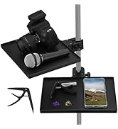 Lifexciting 10.6" x 8" Microhone Stand Tray, Adjustable Mic Stand Clamp-On Large Shelf Rack Tray ...