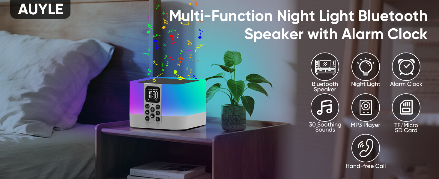 bluetooth speaker with night lights