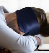 iCooBreeze Silk Sleep Mask Navy Blue