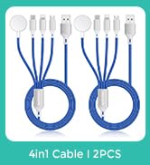 2Pack Travel Essentials Multi Charging Cable for Watch Charger 4 in 1 Fast Charger Camping Essent...