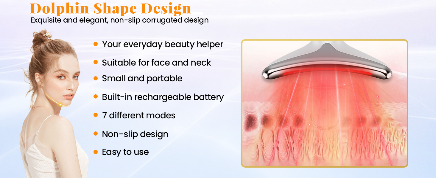 Face and Neck Massager Light Therapy