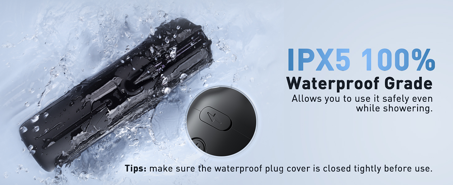 IPX5 100% Waterproof Grade