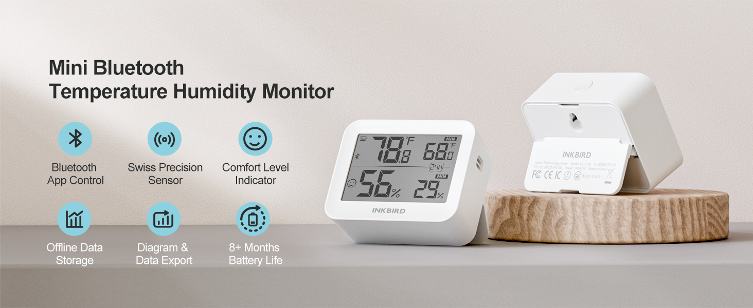 Bluetooth temperature humidity monitor