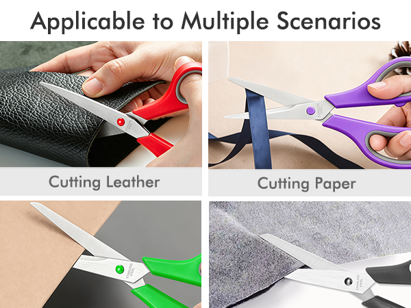 6 Packs Scissors Bulk, 8 Inch Scissors All Purpose Sharp Sewing Fabric Shears