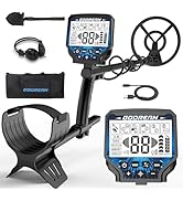 GDDREAM Metal Detector for Adults Professional, Rechargeable 1800mAh [Up to 18 Hours], High Accur...
