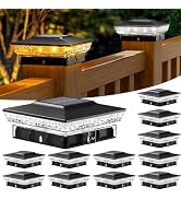btfarm 12 Pack Solar Post Cap Lights Outdoor, 2 Color Modes 16 LED Fence Post Lights Fit 4x4 3.5x...