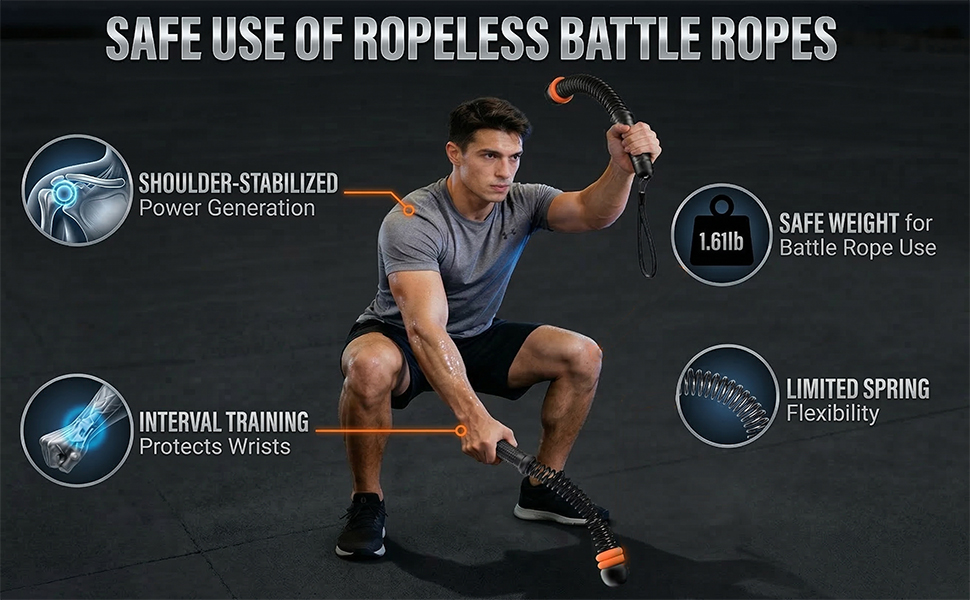 Adjustable Ropeless Battle Ropes