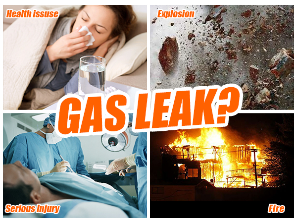 The danger of gas leakage