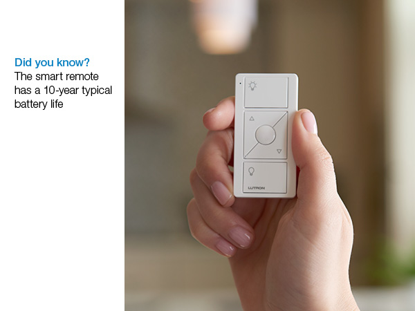 the smart remote has a 10 year typical battery life