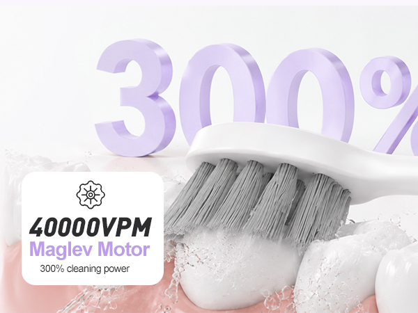 40000 vpm powered electric toothbrush