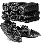 MAQIHAN 60 Pack (30 Pairs) Shoe Covers - Boot Covers Plastic Disposable Waterproof Shoe Covers fo...