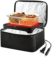Dosevita Portable Oven, Electric Lunch Box Food Heater - 12V/24V/110V 3-in-1 Car Food Warmer - Mi...