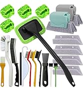 21Pcs Small Cleaning Brush Set for Car Glass &amp; Gap Crevice Cleaning - Window/Door Tracks, Bathroo...
