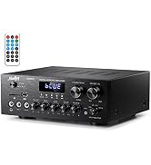 Moukey Stereo Receivers with Bluetooth 5.0, 400W 2.0 Channel Power Audio Amplifier Stereo System ...