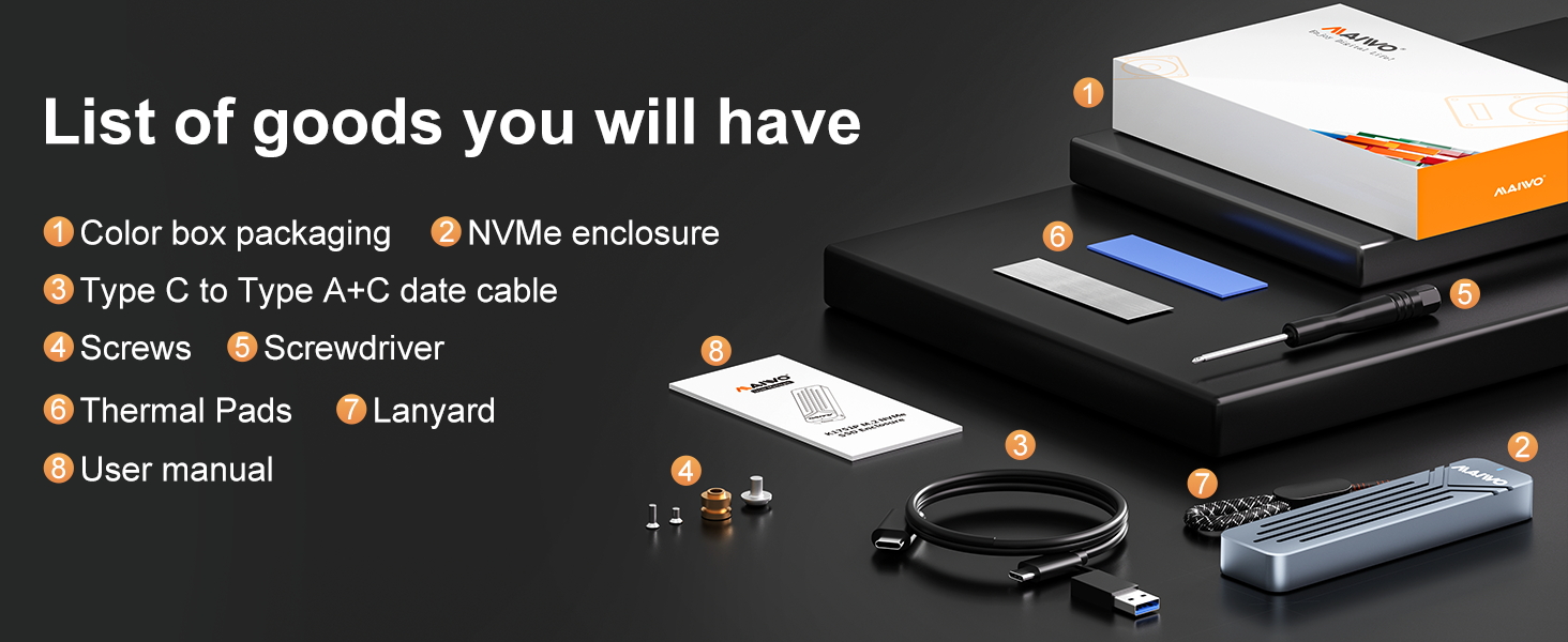 M.2 NVMe SSD Enclosure USB3.2 GEN2 10Gbps