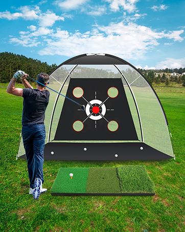 Golf Net, Golf Practice Net with Golf Mat, Golf Hitting Aid Nets