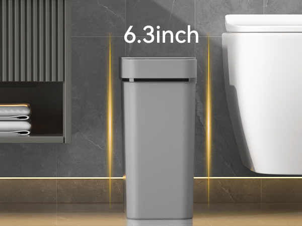 narrow trash can