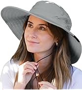 Womens Sun Hat Extra Wide Hard Brim Large Boonie Fishing Safari Hiking Cap