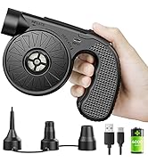 Dr.meter Portable Electric Air Mattress Pump, Rechargeable 4000mAh Battery Air Pump - Quick-Fill ...