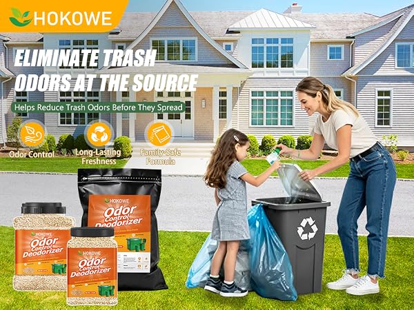 garbage deodorizer for outdoor trash can