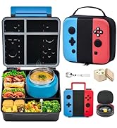 FAJSL Game Lunch Box for Kids with Thermo, 9OZ Stainless Food Jar &amp; Insulated Lunch Bag, BPA-Free...