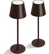 CASABOLA 2 Pack Cordless Table Lamp,Portable LED Desk Lamp, 5200mAh Battery Operated, 3 Color Ste...