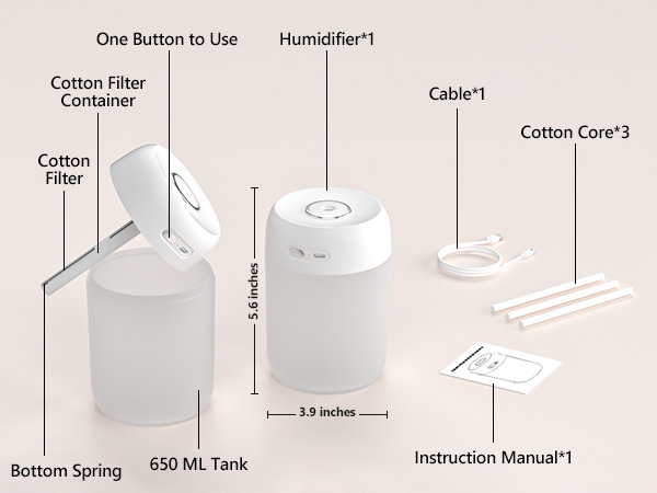 Personal Mini Humidifier for Desktop